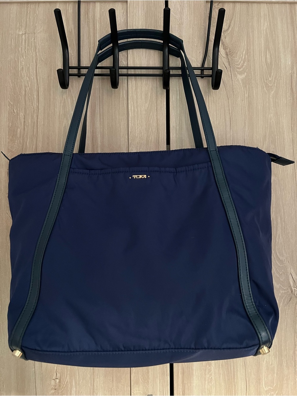 TUMI Voyageur Q-Tote Navy Blue Nylon Travel Bag